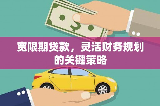 禹会宽限期贷款，灵活财务规划的关键策略