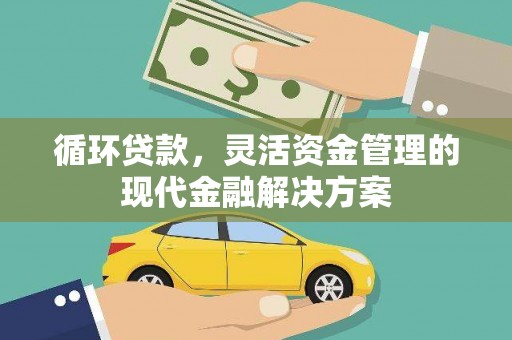禹会循环贷款，灵活资金管理的现代金融解决方案