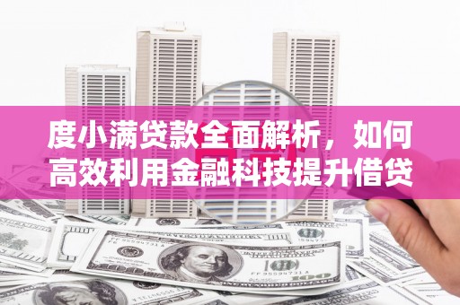 禹会度小满贷款全面解析，如何高效利用金融科技提升借贷体验