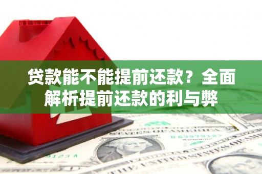 禹会贷款能不能提前还款？全面解析提前还款的利与弊