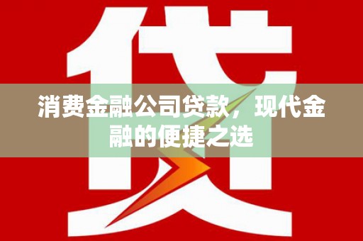 禹会消费金融公司贷款，现代金融的便捷之选