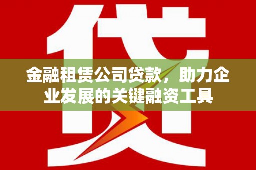 禹会金融租赁公司贷款，助力企业发展的关键融资工具