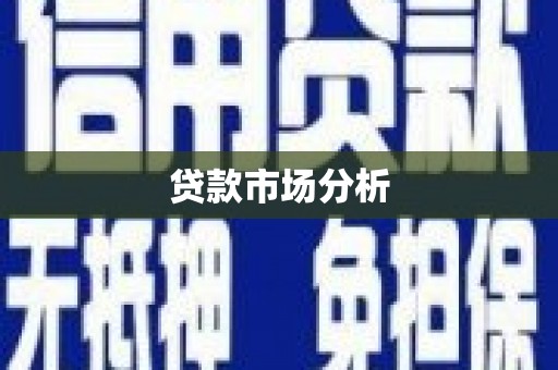 禹会贷款市场分析