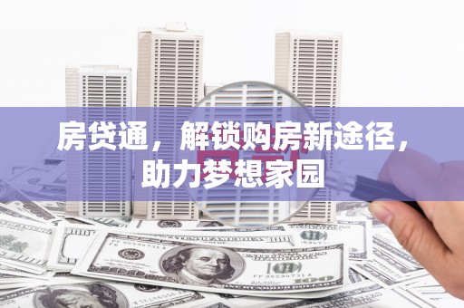 禹会房贷通，解锁购房新途径，助力梦想家园