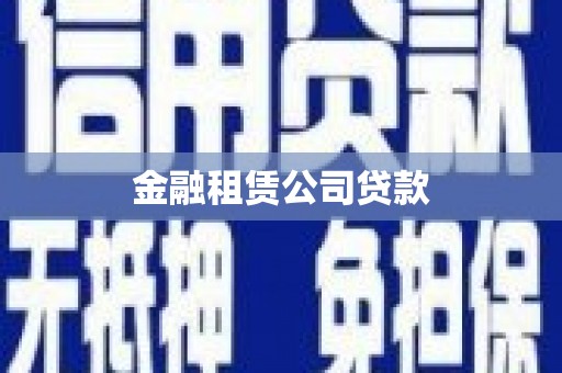 禹会金融租赁公司贷款