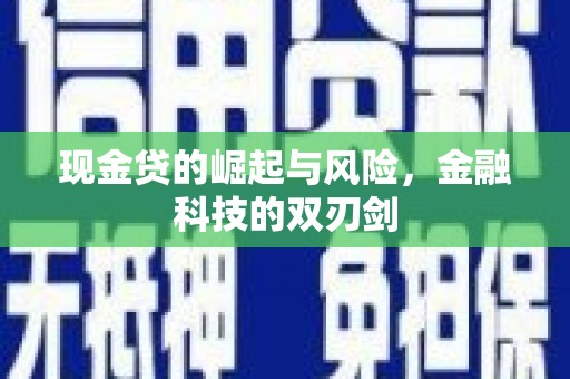 禹会现金贷的崛起与风险，金融科技的双刃剑