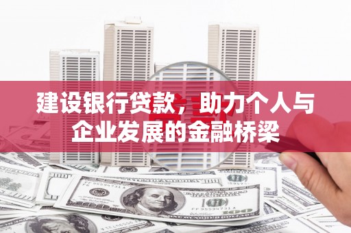 禹会建设银行贷款，助力个人与企业发展的金融桥梁