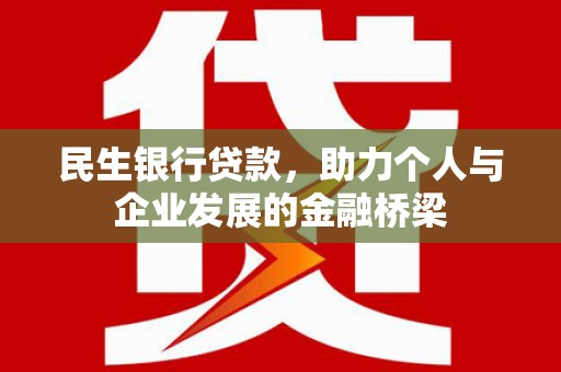 禹会民生银行贷款，助力个人与企业发展的金融桥梁