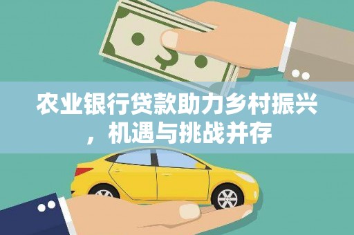 禹会农业银行贷款助力乡村振兴，机遇与挑战并存