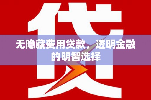 禹会无隐藏费用贷款，透明金融的明智选择