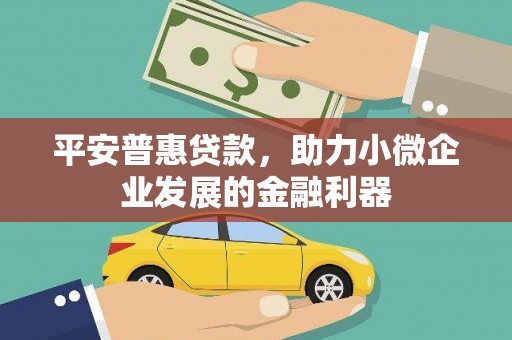 禹会平安普惠贷款，助力小微企业发展的金融利器