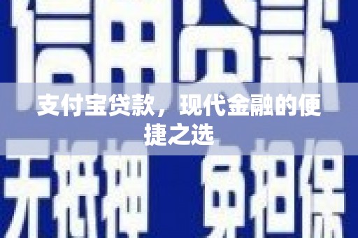 禹会支付宝贷款，现代金融的便捷之选