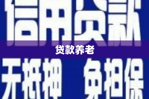 禹会贷款养老