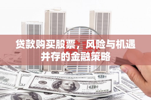 禹会贷款购买股票，风险与机遇并存的金融策略