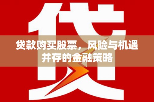 禹会贷款购买股票，风险与机遇并存的金融策略